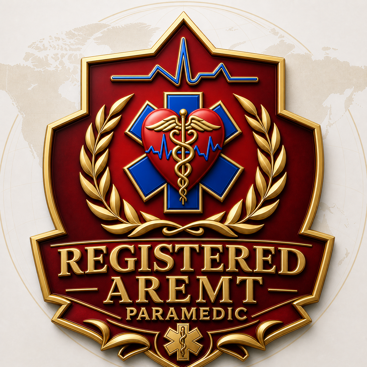 AREMT Registered Paramedic badge patch
